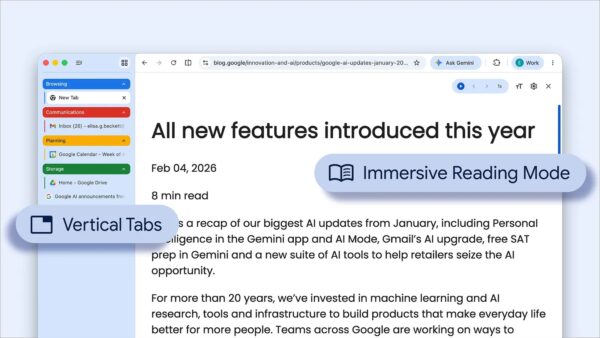 Google introduceert eindelijk verticale tabbladen in Chrome