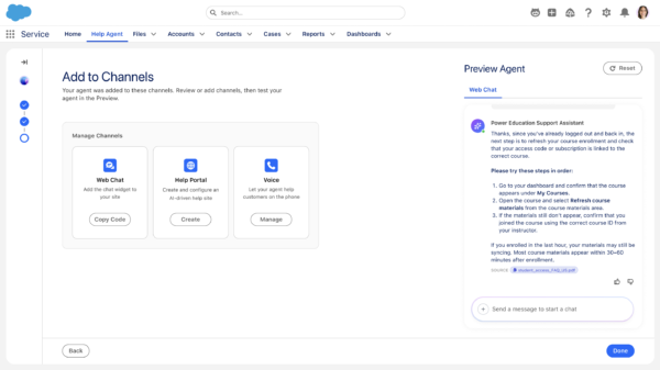 Salesforce lanceert Agentforce Help Agent op resultaatbasis