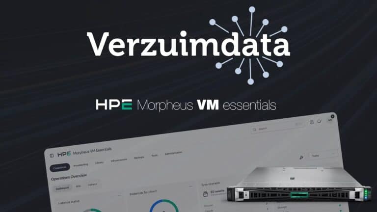 Verzuimdata kiest opnieuw voor HPE SimpliVity en stapt als één van de eerste organisaties in Nederland over op HPE Morpheus VM Essentials